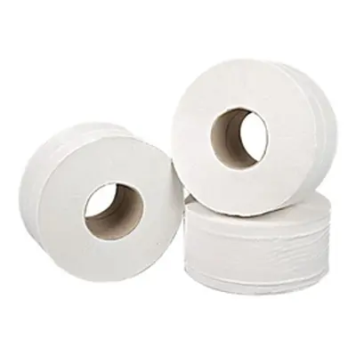 2Work 2-Ply Mini Jumbo Toilet Roll White (12 Pack)