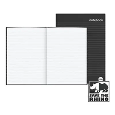 RHINO A4 Hardback Notebook Casebound 192 Pages 8mm Lined