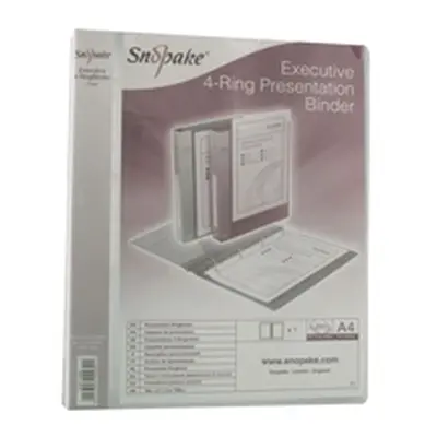 Snopake Executive Presentation 4D-Ring A4 Binder Clear