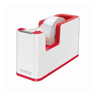 Leitz WOW Tape Dispenser Duo Colour White/Red 53641026