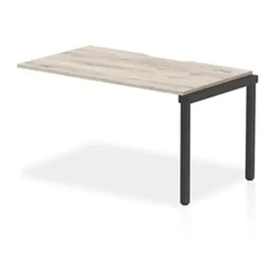 Evolve Plus 1400mm Single Row Bench Desk Ext Kit Grey Oak/Black