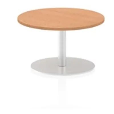 Italia 600mm Poseur Round Table Oak Top 475mm High Leg