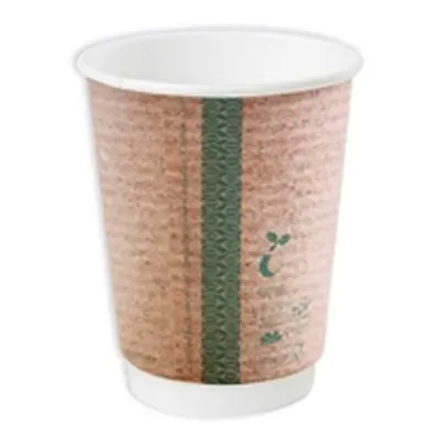 Vegware Cup 12oz Double Wall Kraft Brown (Pack of 500) VDW-12