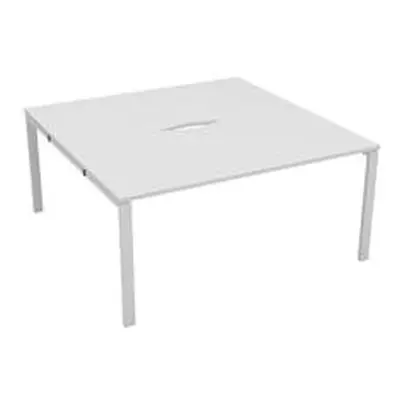 Vivace 2 Person 1200 x 800-White Top Bench Desk-CB1280COWHWH/2P