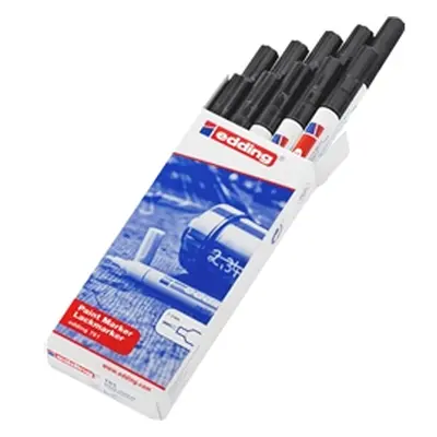 Edding 751 Bullet Tip Paint Marker Fine Black (10 Pack) 4-751001