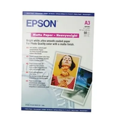 Epson A3 Matte Heavyweight 167gsm Photo Paper (50 Pack)