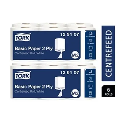 Tork Centrefeed Rolls White 2ply 6x150m {129107}