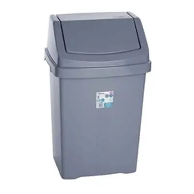 Wham Casa Silver Swing Bin 50 Litre