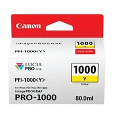 Canon PFI-1000Y Inkjet Cartridge Yellow 0549C001