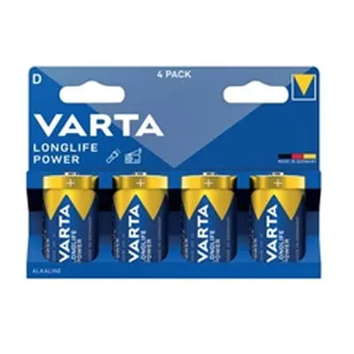 Varta Longlife Power D Alkaline Battery 1.5V (Pack of 4) 4920121424