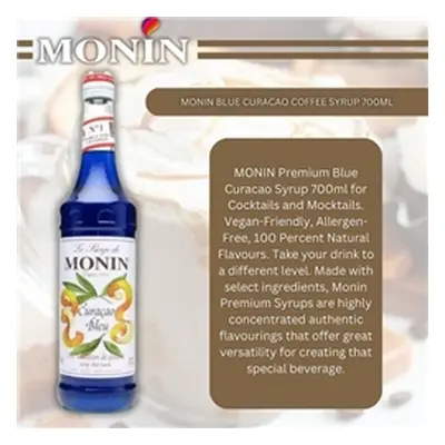 Monin Blue Curacao Coffee Syrup 700ml (Glass)