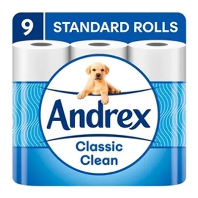 Andrex Classic Clean Toilet Roll 9 Pack 3D Wave