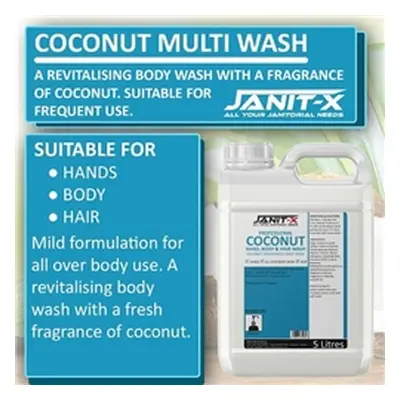 Janit-X Professional Coconut Hand, Body & Hair Wash 5 litre - PACK (2)