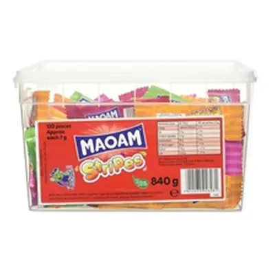 Haribo Maoam Stripes Sweets Drum 840g 58047