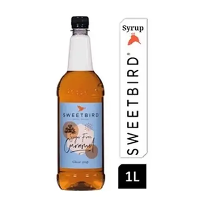 Sweetbird Sugar Free Caramel Coffee Syrup 1litre (Plastic)