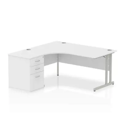 Impulse 1600 Left Hand Cantilever Workstation 600 Pedestal W