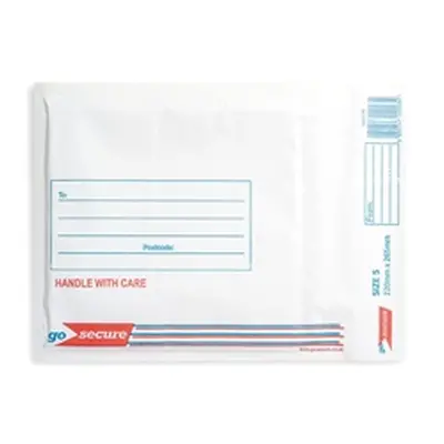 GoSecure Bubble Envelope Size 5 205x245mm White (Pack of 100) KF71450