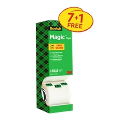 Scotch Magic Tape 810 Tower Pack 19mm x 33m (7+1 FREE)