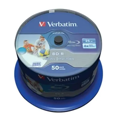 Verbatim Blu-ray BD-R 25 GB 6x Printable Spindle (50 Pack)