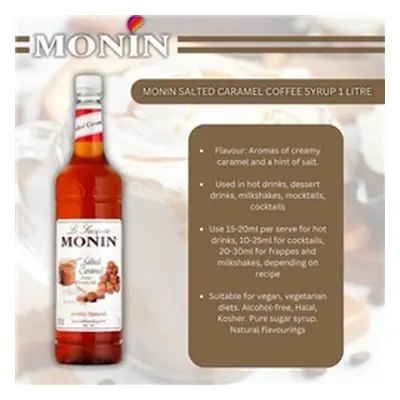 Monin Salted Caramel Coffee Syrup 1 Litr