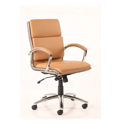 Classic Executive Chair Tan With Arms Medium Back - EX000