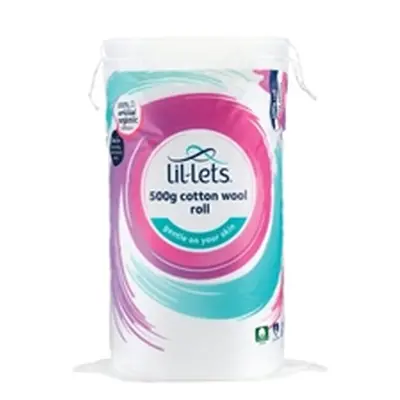 Lil-Lets Cotton Wool Roll 500g (Pack of 12) 99CRL500CO