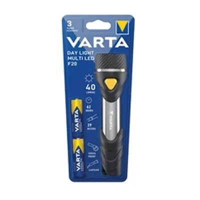 Varta Day Light Multi LED F20 Torch 62 Hours Run Time Black/Grey