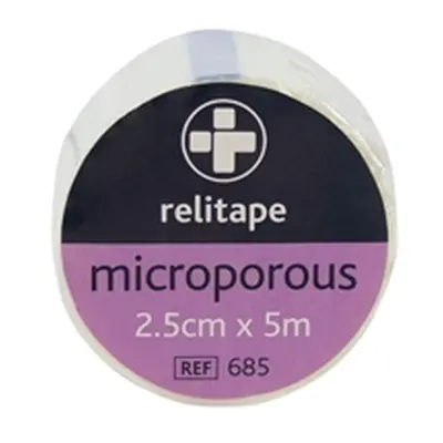 Reliance Medical Relitape Microporous Tape 2.5cmx5m (Pack of 12) 685