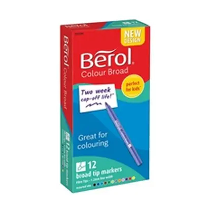 Berol Colour Broad Pen 1.7mm Line Assorted [Pack 12] - S0375990