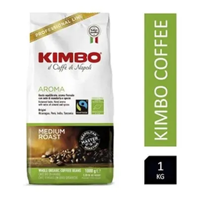 Kimbo Aroma 1kg Fairtrade & Organic Italian Coffee Beans