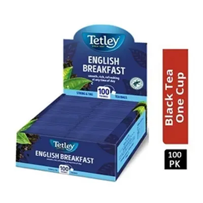 Tetley English Breakfast String & Tag 100's - PACK (12)