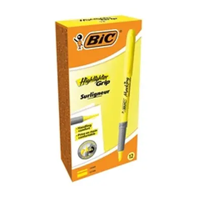 Bic Briteliner Grip Highlighter Pen Chisel Tip 1.6-3.4mm - 811935