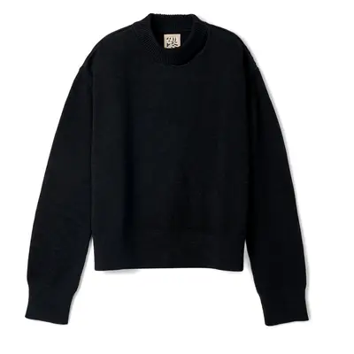 CAMPERLAB Melange Knit Sweater - Unisex Apparel - Black, size Cotton fabric