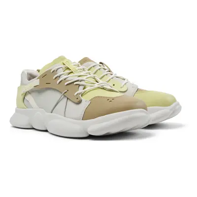 CAMPER Twins - Sneakers for Men - White,Yellow,Beige, size Smooth leather/Cotton fabric