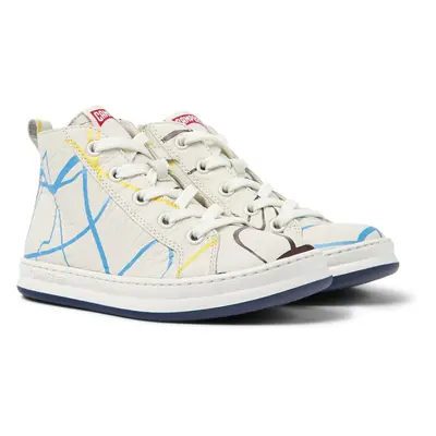 CAMPER Twins - Sneakers for Girls - White,Blue,Yellow, size Smooth leather