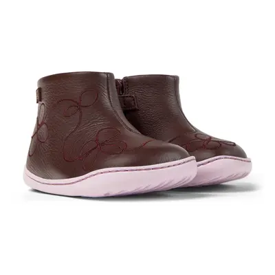 CAMPER Twins - Ankle boots for First walkers - Burgundy, size Smooth leather