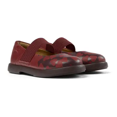 CAMPER Twins - Ballerinas for Girls - Burgundy, size Smooth leather