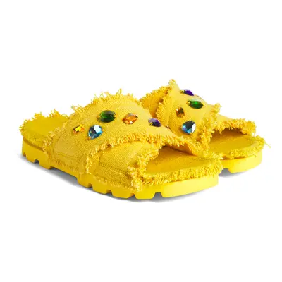 CAMPERLAB Brutus Sandal Swarovski - Unisex Sandals - Yellow, size Cotton fabric