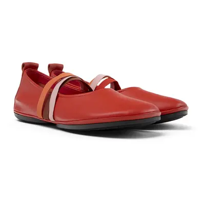 CAMPER Twins - Ballerinas for Women - Red, size Smooth leather