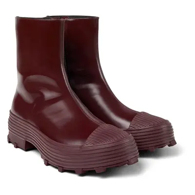 CAMPERLAB Traktori - Unisex Ankle boots - Burgundy, size Smooth leather