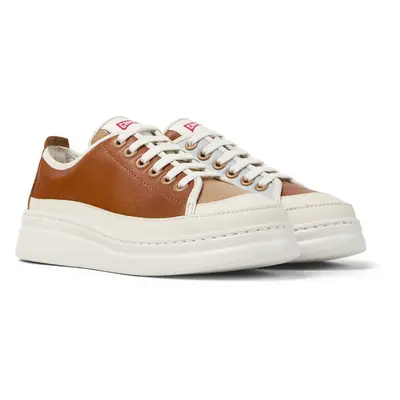 CAMPER Twins - Sneakers for Women - White,Nude,Brown, size Smooth leather