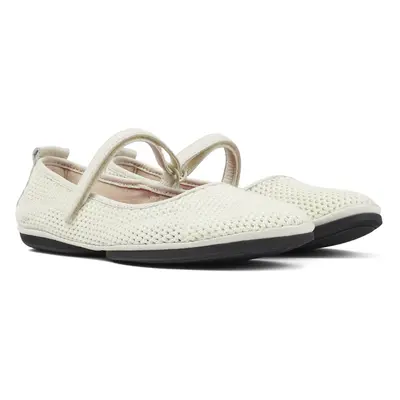 CAMPER Right - Ballerinas for Women - White, size Cotton fabric/Smooth leather