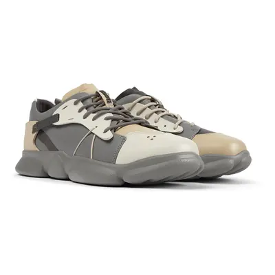 CAMPER Twins - Sneakers for Men - Grey,Beige, size Smooth leather/Cotton fabric