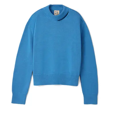 CAMPERLAB Melange Knit Sweater - Unisex Apparel - Blue, size Cotton fabric