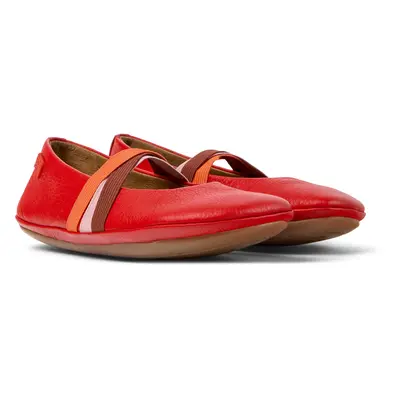 CAMPER Twins - Ballerinas for Girls - Red, size Smooth leather