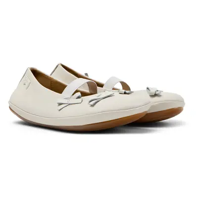 CAMPER Twins - Ballerinas for Girls - White, size Smooth leather