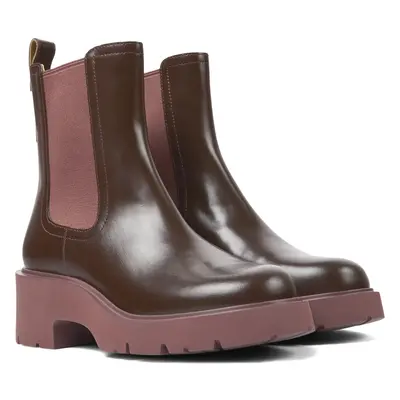 CAMPER Milah - Boots for Women - Burgundy, size Smooth leather