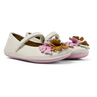 CAMPER Twins - Ballerinas for Girls - White, size Smooth leather