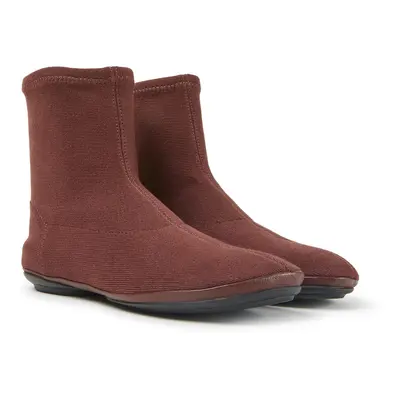 CAMPER Right - Boots for Women - Burgundy, size Cotton fabric/Smooth leather