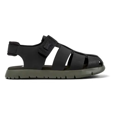 CAMPER Oruga - Sandals for Boys - Black, size Smooth leather/Cotton fabric